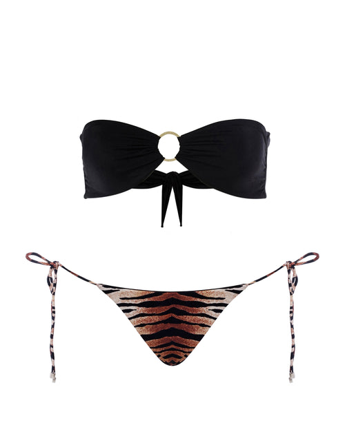 Hazel Black top and Herry bottom in Tiger Print