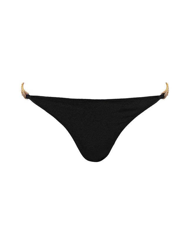 Rose Bikini Bottom in Black
