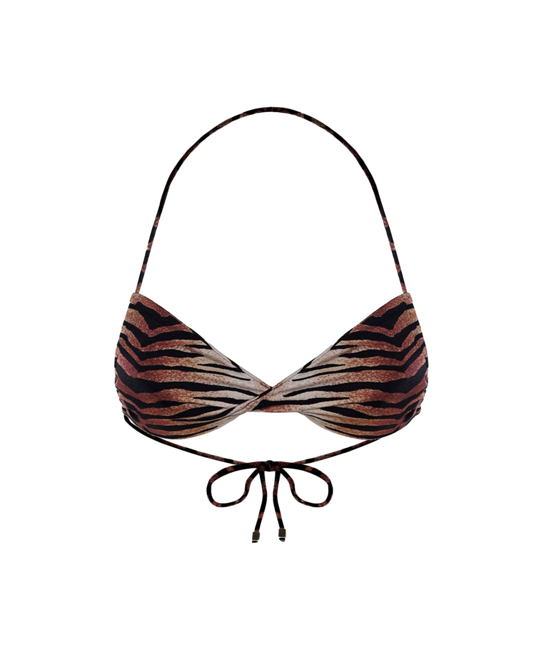 Amy Bikini Top in Tiger Print - Small