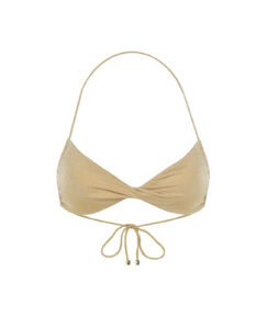 Amy Bikini Top in Lurex Gold
