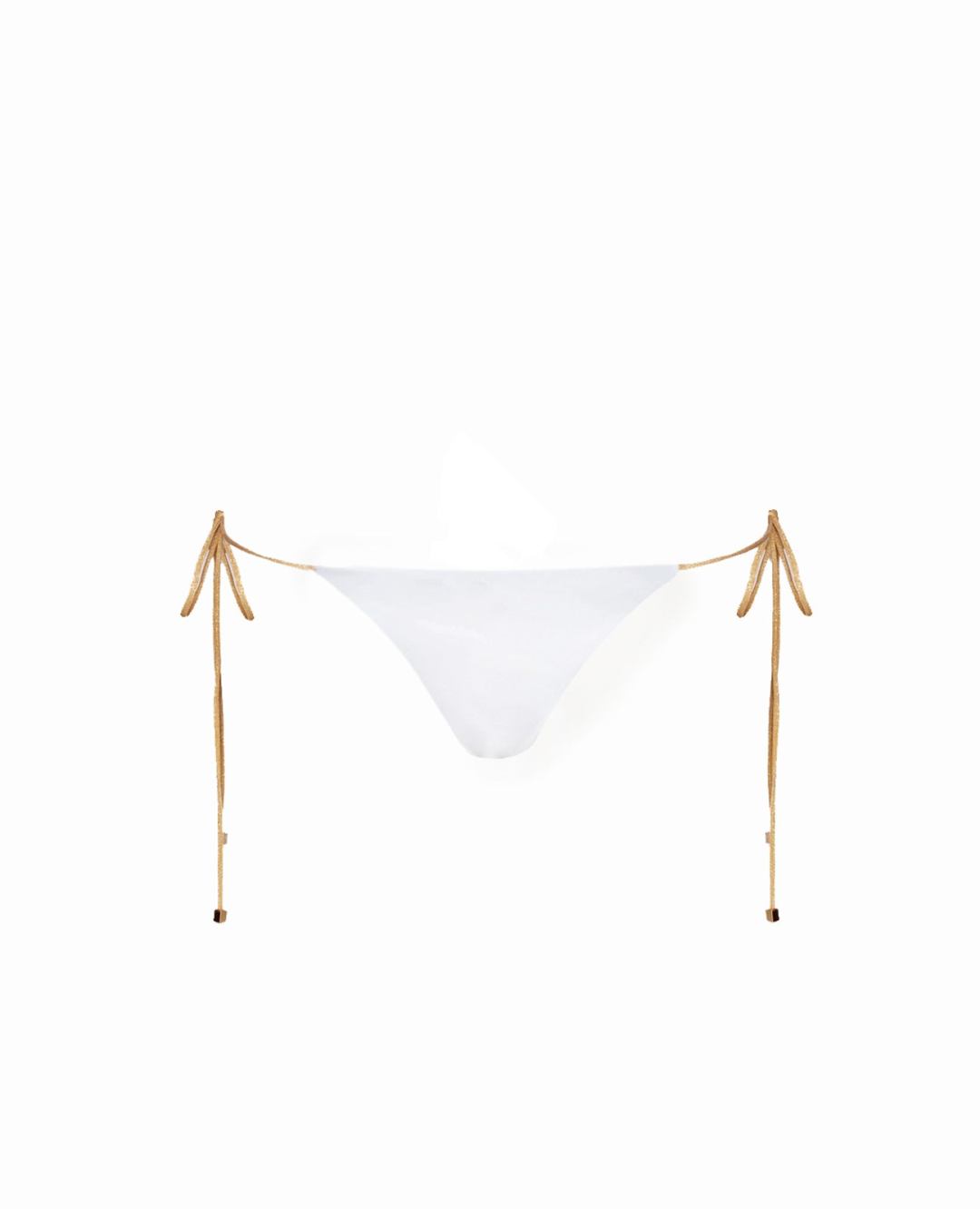 Herry Bikini Bottom in Neutro by Cherina Beachwear — luxury mid-rise bikini bottom with full back coverage