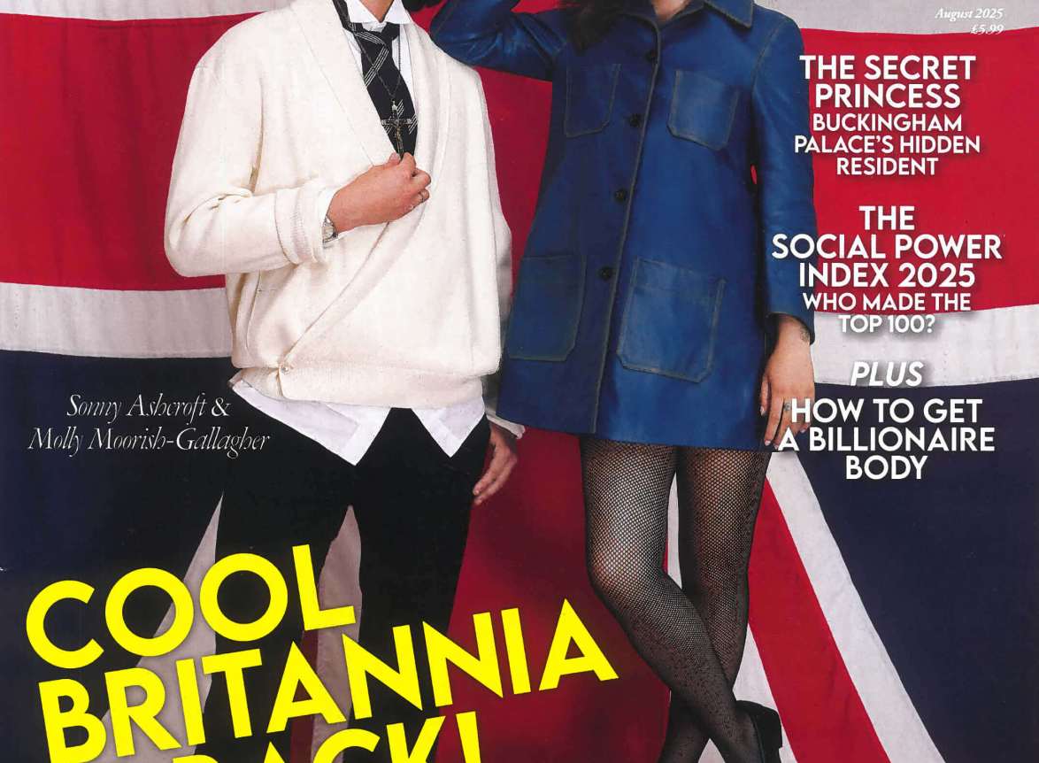 Tatler Magazine August 2025 cover featuring Cherina Beachwear in a British-inspired luxury fashion editorial.