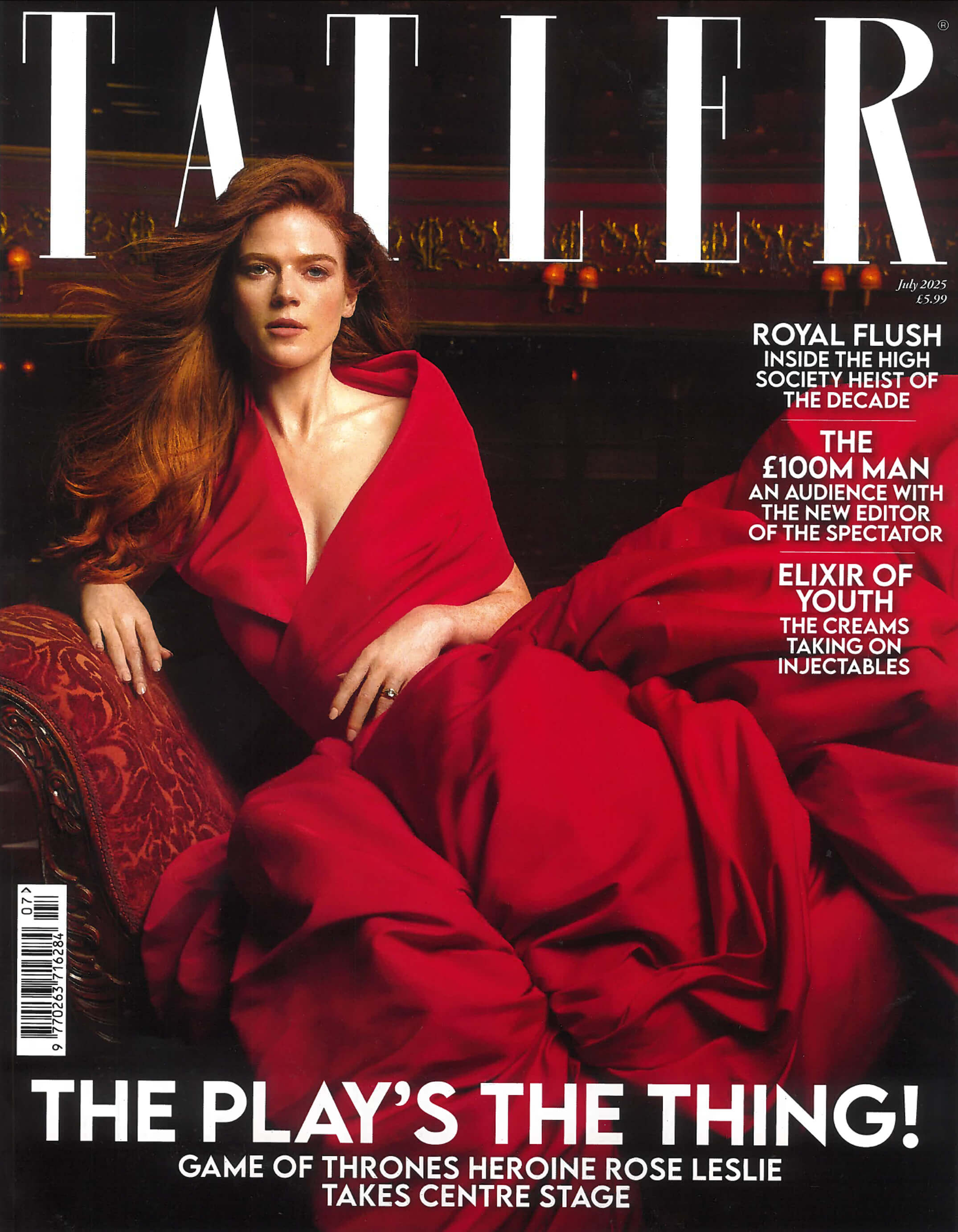 Tatler July 2025 magazine cover featuring Cherina Beachwear swimwear