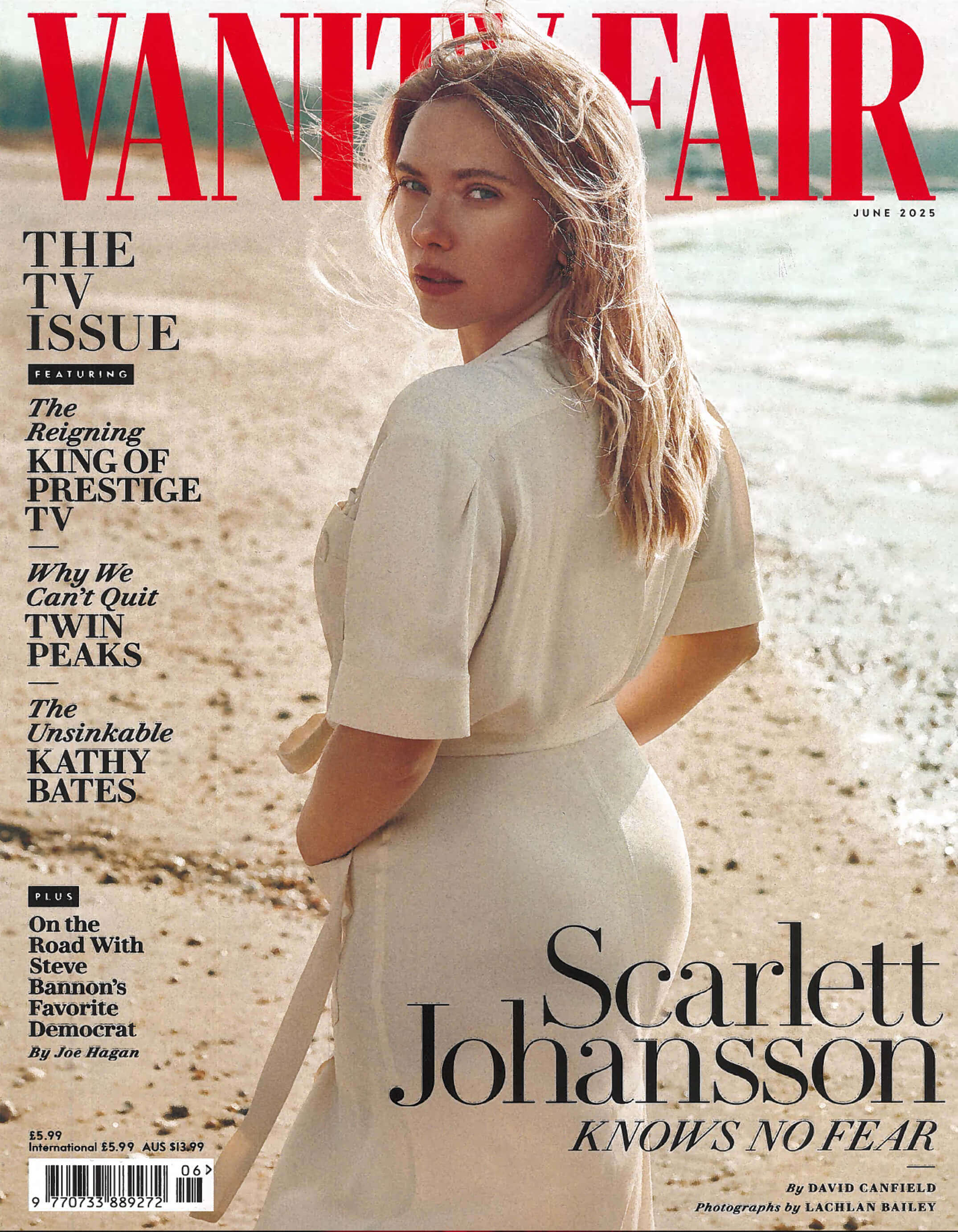 Vanity Fair magazine cover featuring Cherina Beachwear in a luxury editorial highlighting elegant resort style and modern fashion.